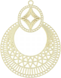 Estampe rosace croix doré