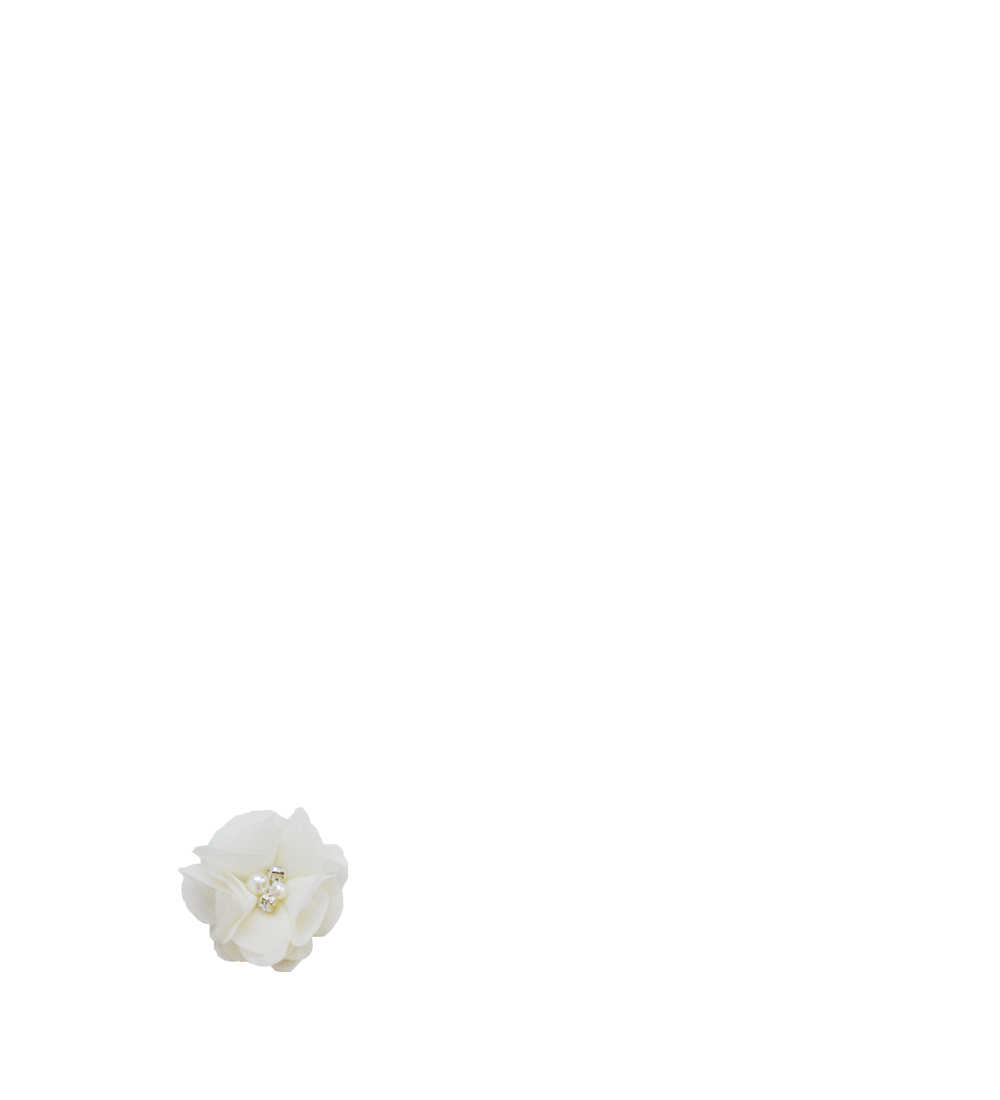 fleur ivoire strass