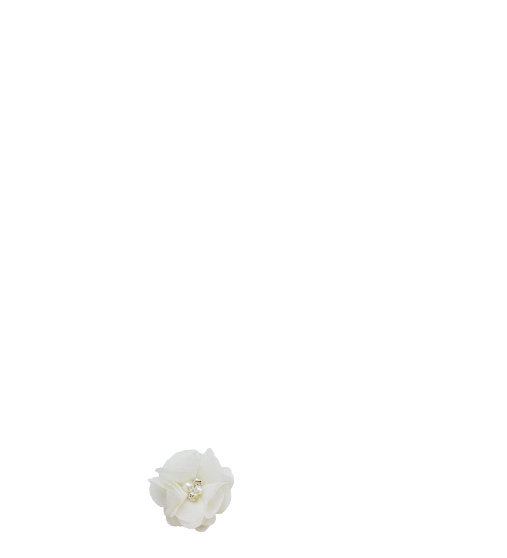 fleur ivoire strass