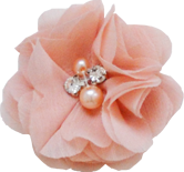 fleur vieux rose strass