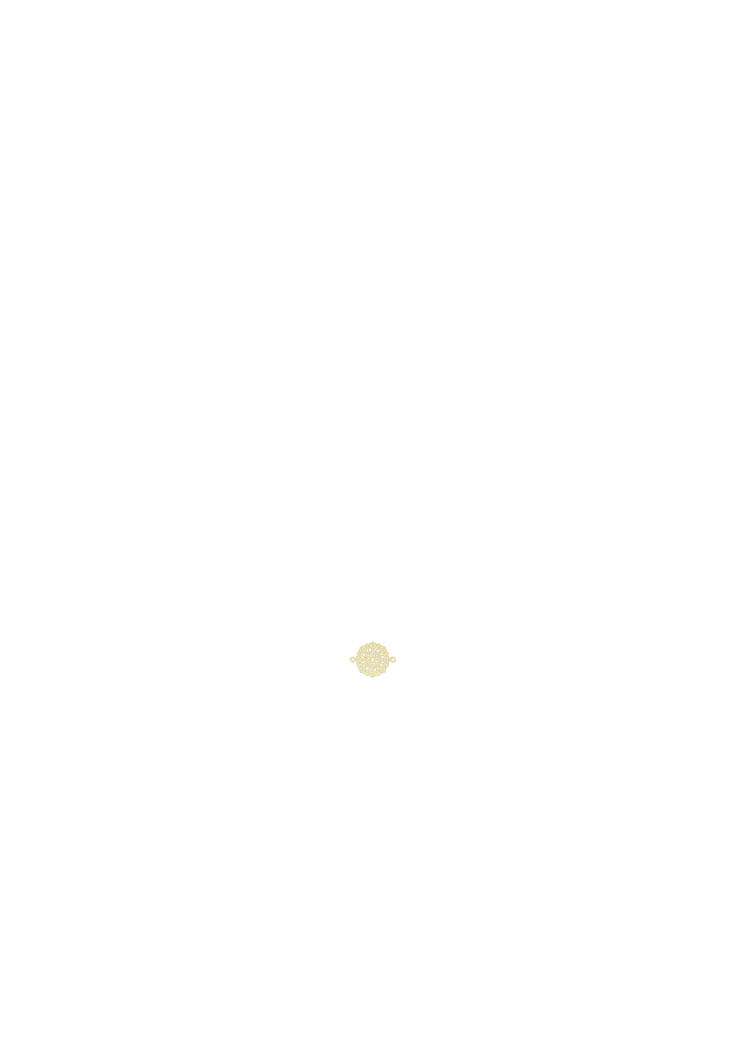 estampe mini rosace dorée