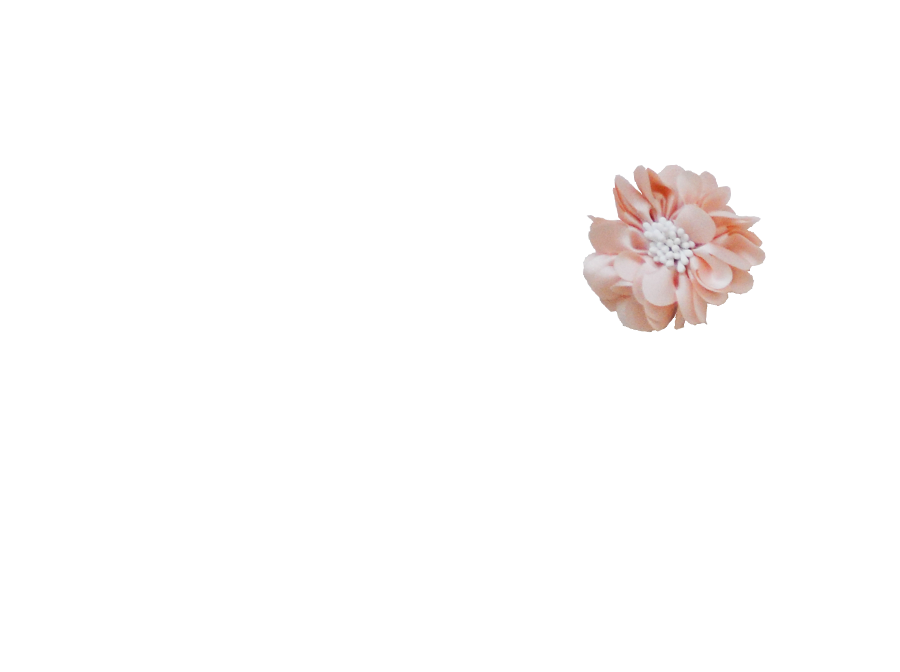 Fleur pistil rose poudrée