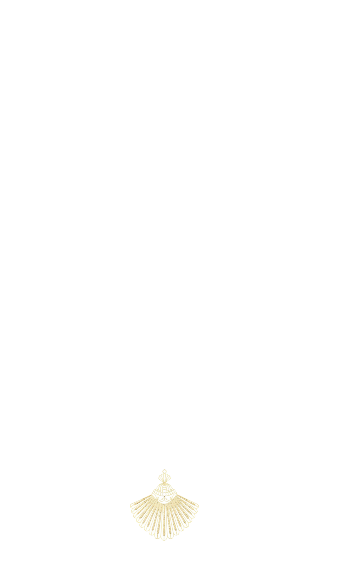 Grand éventail doré bas