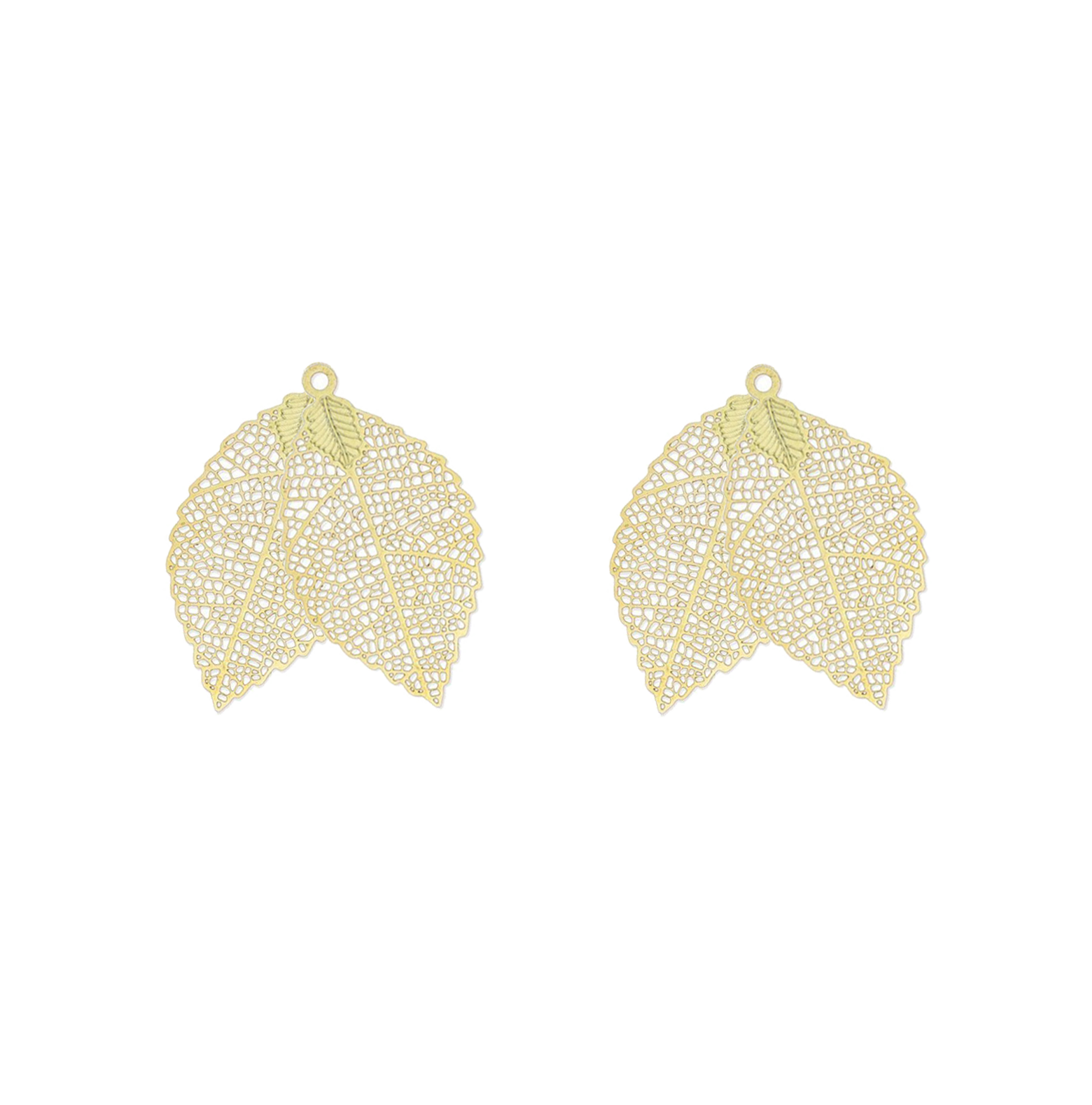 grandes feuilles dorées double