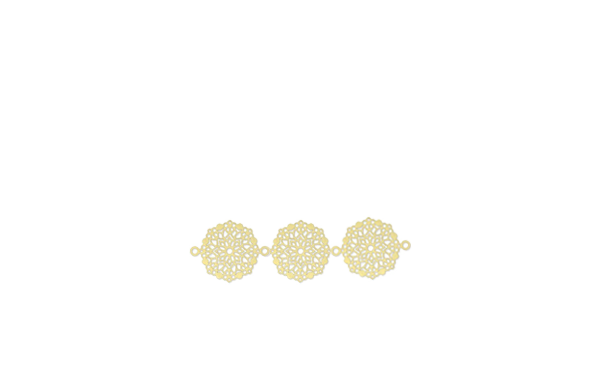 Mini rosace dorée x3