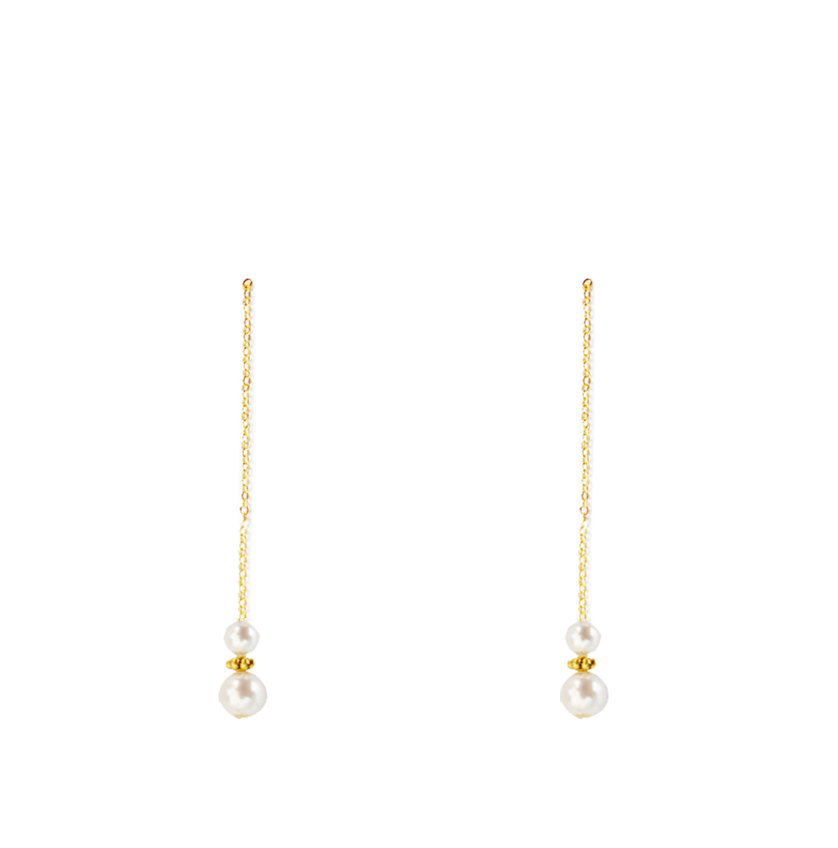 perles blanches bas longues