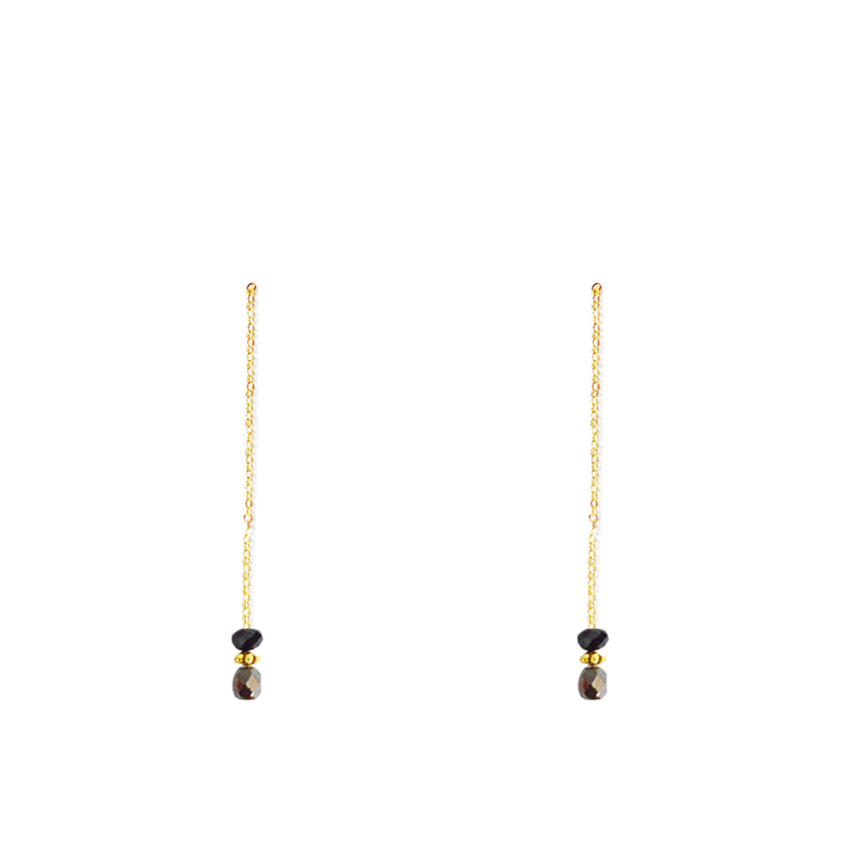 perles noires bas longues