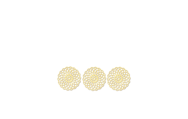 Rosace doré x3