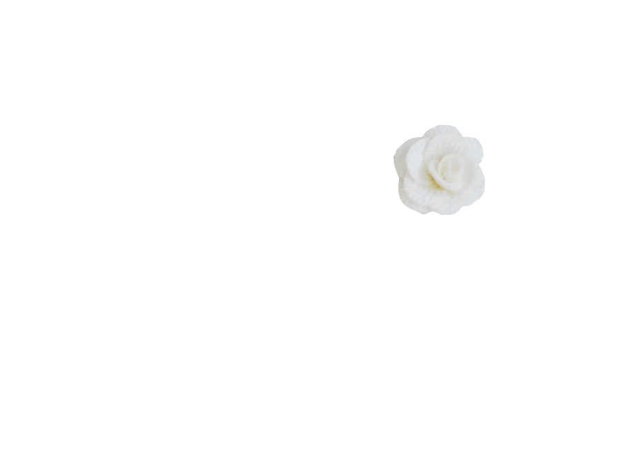 Fleur rose ivoire