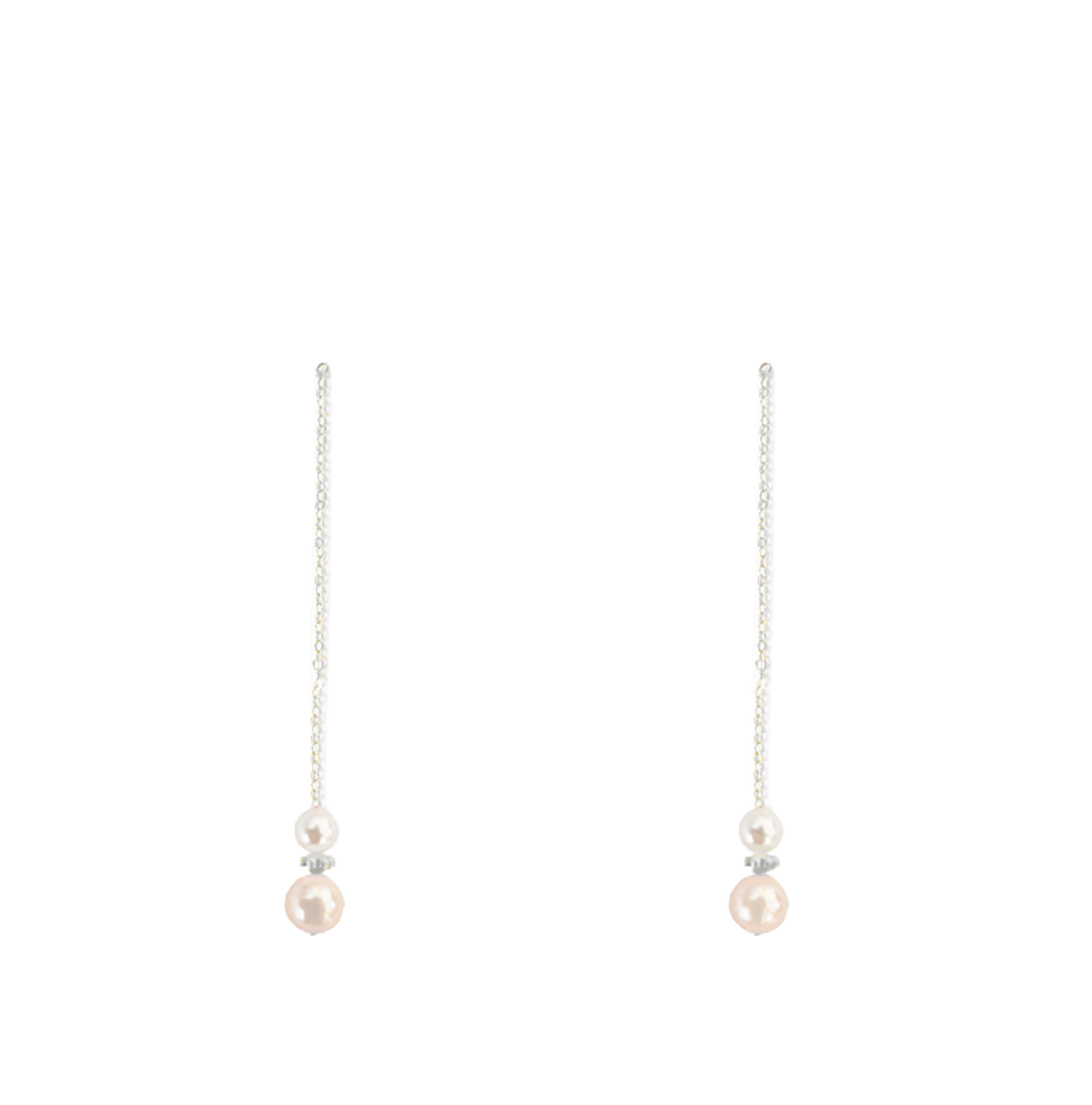 perles rose bas longues