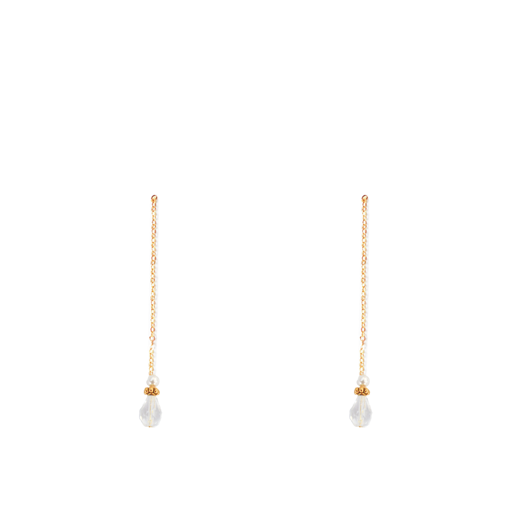 perles cristal nacrées pendantes