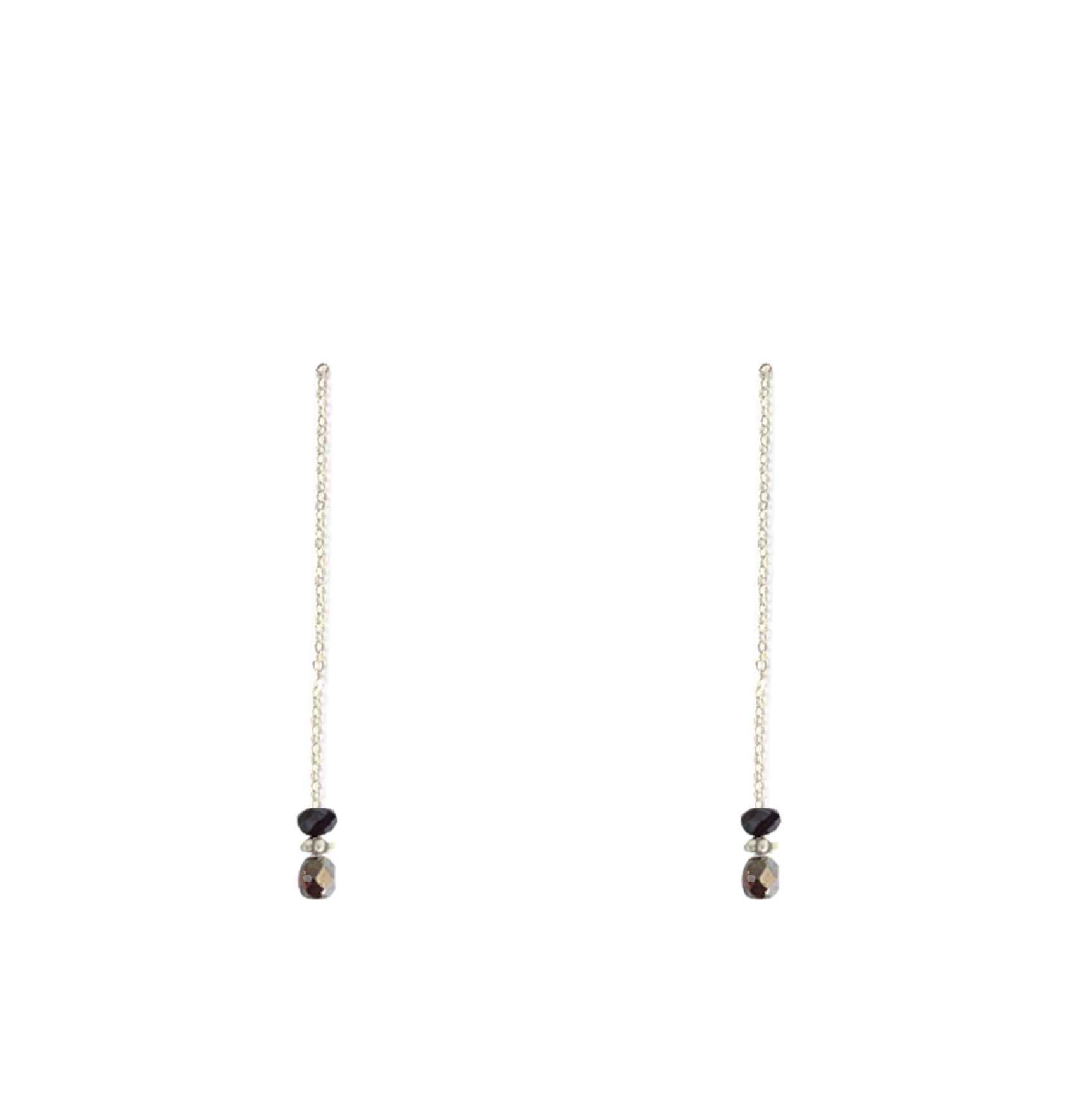 perles noires bas longues