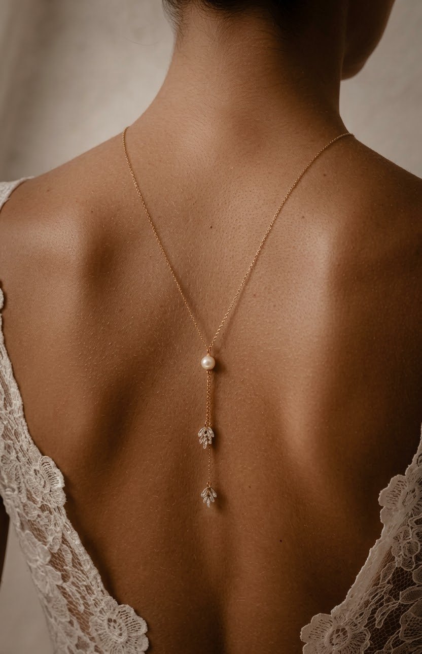 2024/12/1000072833.jpg Collier de dos art déco zircons éventail Simone - bijou de dos mariage années 20 – Image 1