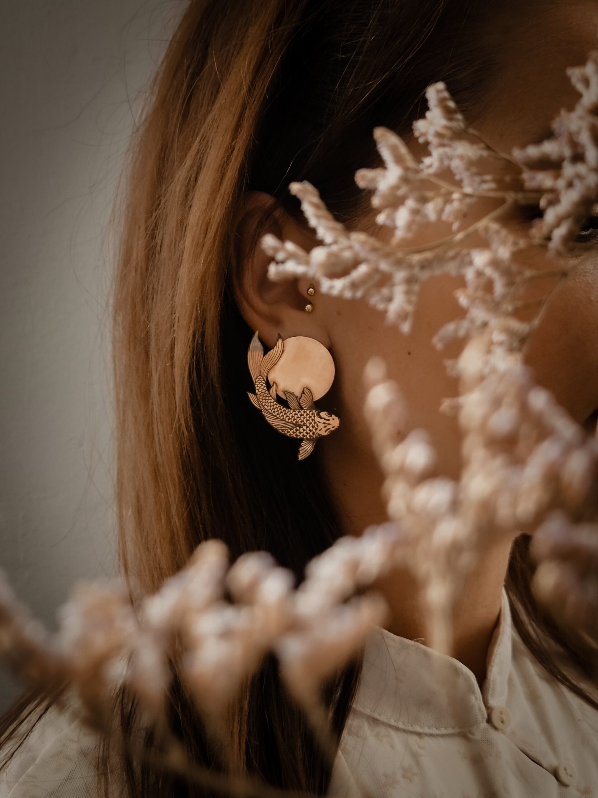 1000069806.jpg Boucles d'oreilles esprit asiatique à carpes japonaises - Danse des koïs – Image 6