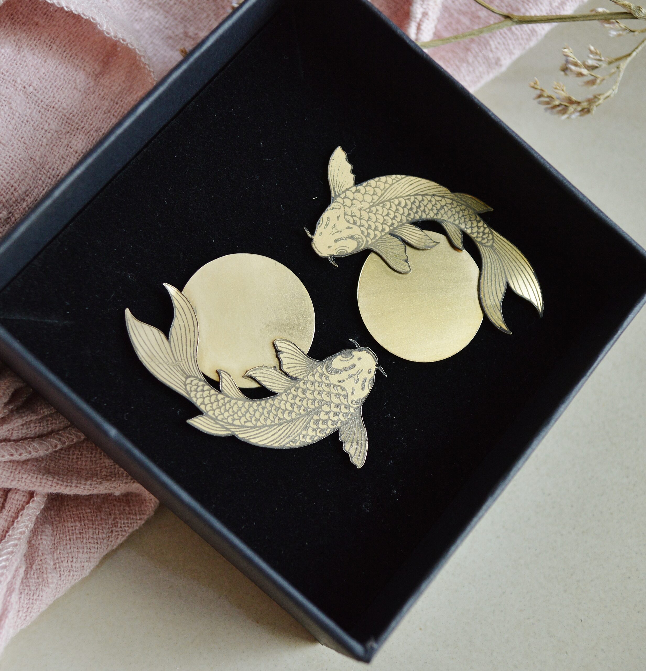 DSC_1085 Broche esprit asiatique à carpes japonaises - Danse des koïs – Image 8
