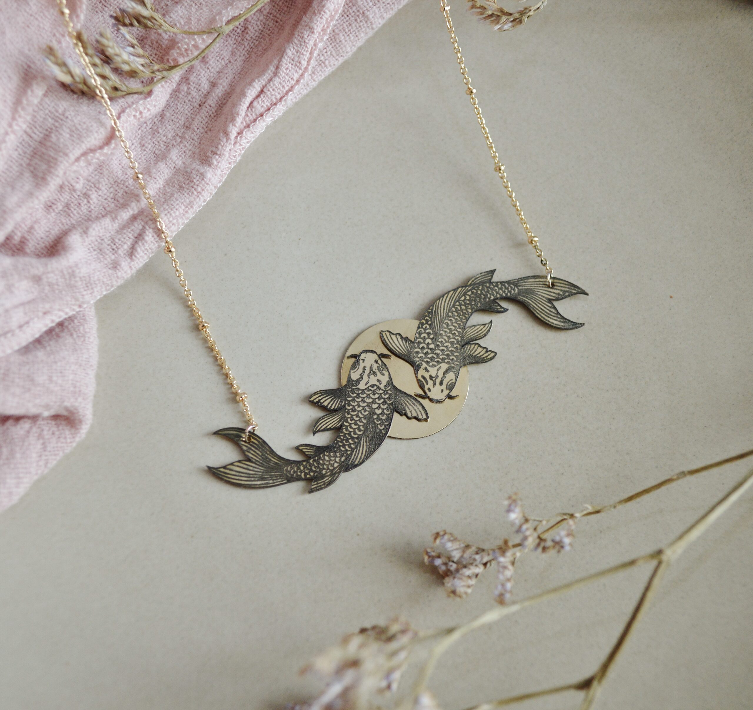 DSC_1089 Collier esprit asiatique à carpes japonaises - Danse des koïs – Image 7