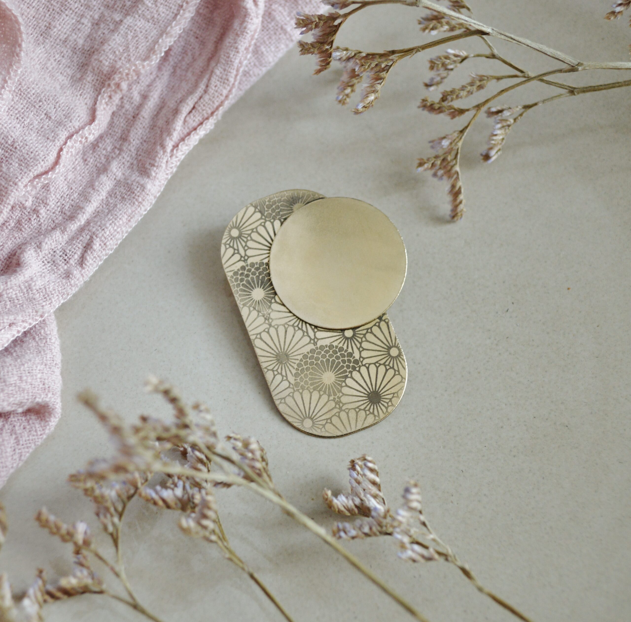 DSC_1101 Broche japonisante géométrique rétro - Kiku – Image 6